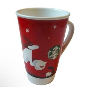 EUC 2011 Starbucks Holiday Dog and Boy Sledding Mug.